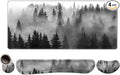 ToLuLu Extended Gaming Mouse Pad, Memory Foam Ergonomic Keyboard Mouse Wrist Rest Support Set, Large Desk Mat with Stitched Edges, Non-Slip Base Mousepad for Home Office Game Study, Tree Forests