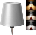Wireless Bottle Lamp, Wireless Bottle Lamp Shade with 3 Color Temperature, Rechargeable Stepless Dimming LED Wine Bottle Lights for Any Bottle, Desk Lamp for Bedroom Restaurant Bar - Silver
