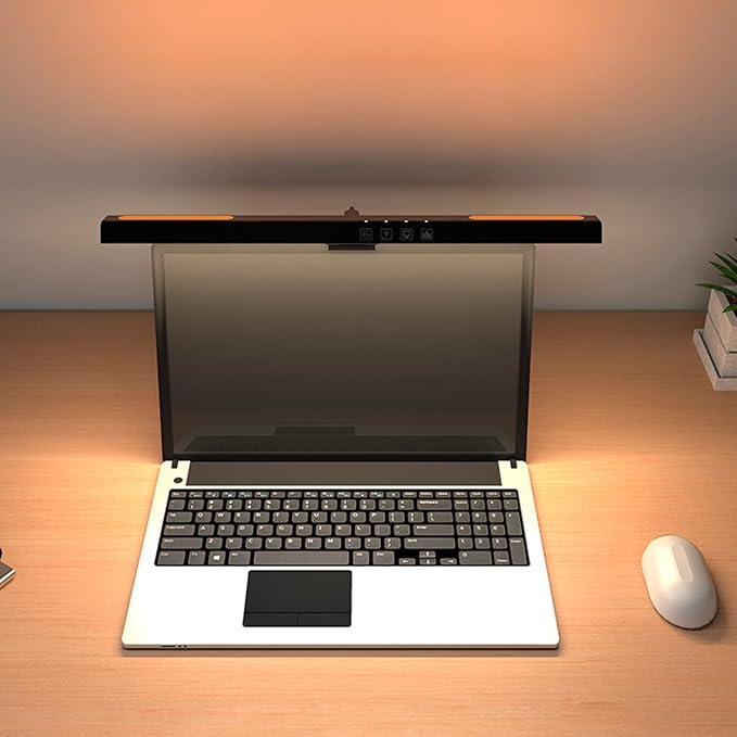 Meichoon Computer Monitor Light Bar RGB Backlight USB Reading LED Task Light Auto Dimming Touch Control 3-Speed Color Temperature LE14 B