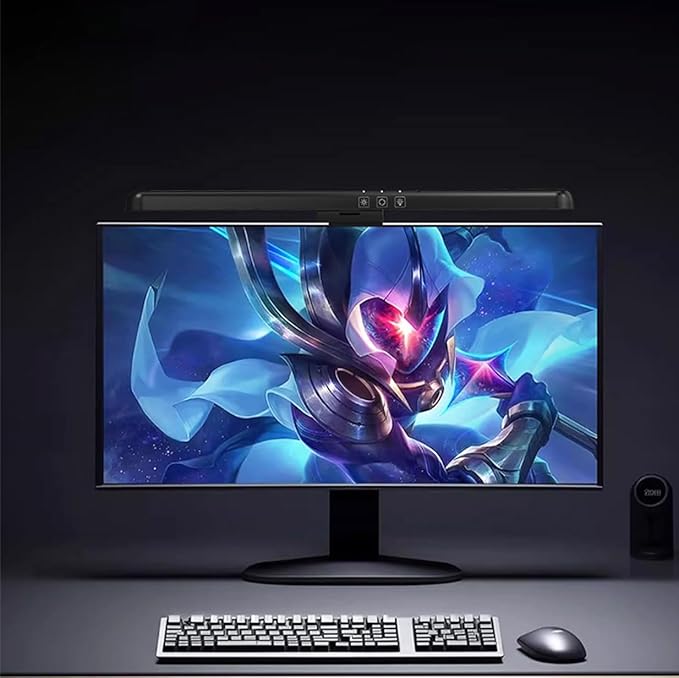 Meichoon Computer Monitor Light Bar with Wireless Remote Control Adjustable Brightness Touch Screen Control Eye Protection LE12 A