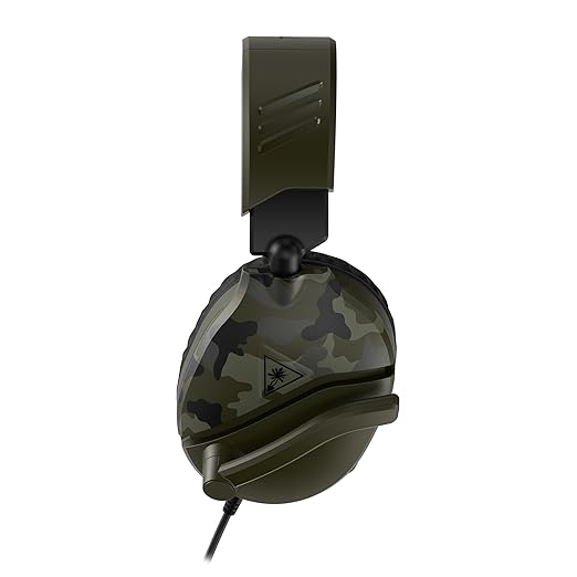 Turtle Beach Recon 70 Multiplatform Gaming Headset for Xbox Series X|S, Xbox One, PS5, PS4, PC & Mobile w/ 3.5mm Wired Connection - Flip-to-Mute Mic, 40mm Speakers, Lightweight Design, Green Camo
