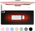 Konohan Heated Desk Pad Warm Mouse Pad, 5 Heating Level & 4 Hour Auto Shut-Off, PU Leather Warm Mouse Mat Heating Keyboard Gaming Mice Warmer Mat Only Supports 110v(Black Color,31.5" X 13")