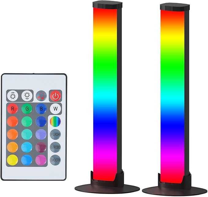 RGB Light Bar,Smart LED Light Bar for Room,Dynamic Music Sync Ambient Lamp,16 Million Colors Gaming TV Backlight, Remote Control Smart Lights for Room Gaming Equipment Decoration (Multi-Color)