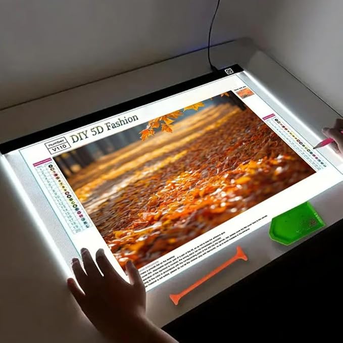 USB Light Box for Tracing, A3 A4 A5 LED Light Pad with Eye-Care & Anti-Flicker, Ultra-Thin Portable Tracing Light Board for Artists, Drawing, Crafts