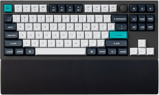 Ergonomic Silicone Wrist Rest for Keychron Q3 / Q3 Max / V3 / V3 Max / C3 Pro, 14.37" Honeycomb Non-Slip Palm Rest, 80% TKL Mechanical Keyboards with Comfortable Typing