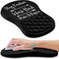 Hokafenle Ergonomic Mouse Pad Wrist Support, Wrist Rest Mousepad for Carpal Tunnel with Integrated Memory Foam Slope Massage Bulge (11.8x7.9 inch,Inspirational Quote)