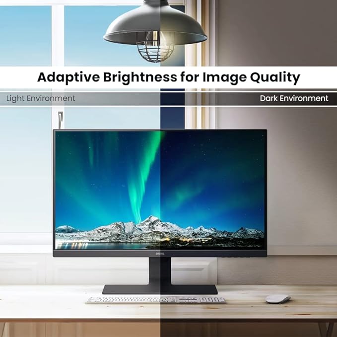 BenQ GW2480 Computer Monitor 24" FHD 1920x1080p | IPS | Eye-Care Tech | Low Blue Light | Anti-Glare | Adaptive Brightness | Tilt Screen | Built-in Speakers | DisplayPort | HDMI | VGA,Black