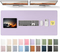 YSAGi Leather Desk Pad Protector, Office Desk Mat, Large Mouse Pad, Non-Slip PU Leather Desk Blotter, Laptop Desk Pad, Waterproof Desk Writing Pad for Office and Home (Light Purple, 47" x 17")