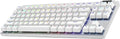 Logitech G PRO X TKL Lightspeed Wireless Gaming Keyboard, Ultra-Portable Tenkeyless Design, LIGHTSYNC RGB, PBT keycaps, Tactile Switches (GX Brown) - White