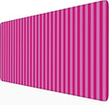 Hot Pink Striped Desk Mat Cute Pastel XXL Large Gaming Mouse Pad Desk Pad Kawaii Aesthetic Cozy Keyboard Laptop Computer Mat Home Office Decor for Women 31.5 * 15.7"