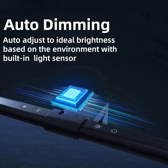 Computer Monitor Light Bar, Monitor Lamp with Auto-Dimming, USB Powered LED Computer Lamp for Eye Care, Dimmable Light Bar, Touch & Remote Control, No Glare Desk Lamp for Work/Game/Reading