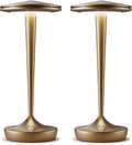 2 Pack Cordless Table Lamps Rechargeable ,6000mAh Battery Portable LED Touchled Led Table Lamp, 3-Color Stepless Dimming & Memory Function, for Outdoor, Dinning, Patio, Restaurant, Kitchen (2 Bronze)