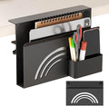 Onemake Rainbow Desk Side Storage, No Drill Laptop Holder, Clamp on Desks Shelf with Magnetic Pen Holder, Hanging Desk Organizer for Home Office, Fits Flat Edge Tables 0.4" to 2.3"