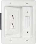 Legrand – OnQ in-Wall Cable Management Kit for Power & Low Voltage Cords – Hides TV or Display Cables Retrofit Behind the Wall – UL Listed TV Cord Hider w/DIY Install & Included Hardware – HT2102WHV1