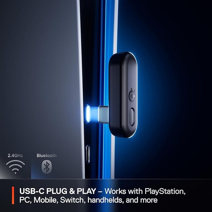 SteelSeries Arctis Nova 3P Wireless Multi-Platform Gaming Headset — Mobile App Control — 40 HR Battery — Neodymium Magnetic Drivers — 2.4GHz/Bluetooth — PS5, PS4, PC, Switch, Mobile — Lavender