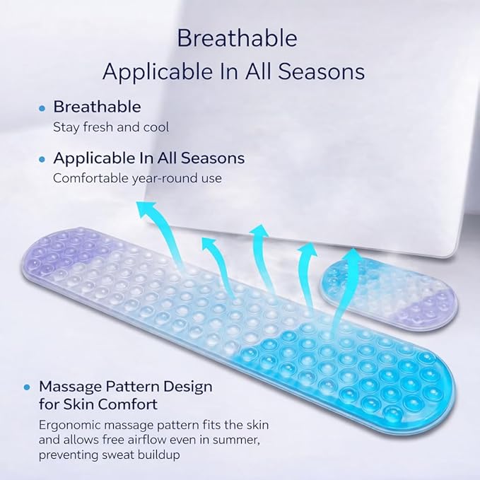 Cute Ergonomic Gel Jelly Wrist Rest for Office & Gaming, Support to Relieve Wrist Fatigue, Non-Slip Gel Pad for All-Day Typing Comfort, Won’t Flatten or Lose Shape After Long-Term Use