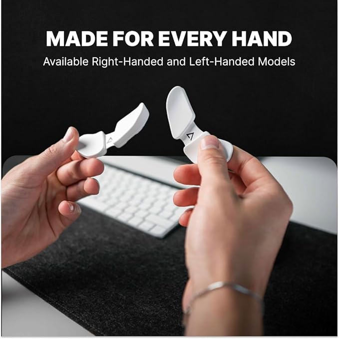 DELTAHUB Carpio 2.0 - Right-Handed Truly Ergonomic Wrist Rest for Mouse, Carpal Tunnel Support, Anti-Fatigue, Easy Glide, Sleek, Office Computer, Laptop, Gaming - Small, Grey
