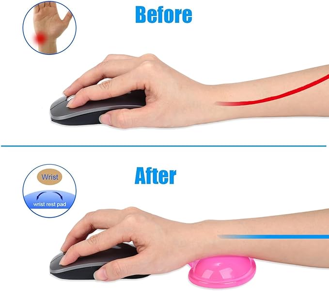 Gel Keyboard & Mouse Wrist Rest Set - Keyboard Wrist Rest Pad & Mouse Support for Office Gaming Pad Computer Laptop Ergonomic Comfortable Wrist Support - Pad Set (Mouse Support Only)