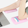 Leolee Elbow Rest Pads for Desk, Upgraded Gel Memory Foam Ergonomic Wrist Rest Pad Arm Rest Pads with Non-Slip Base, Cushion Support Relieve Elbow and Wrist Pain for Computer, Office, 2 Packs, Pink