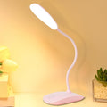 Battery Powered Desk Lamp, Portable Lamps Rechargeable 3 Color Modes Touch Control Stepless Dimming, Wireless Desk Lamp with 2000mAh, Small LED Table Light for Dorm Study Office Bedroom,Pink