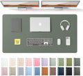 YSAGi Leather Desk Protector, Office Mat, Large Mouse Mat, Non-Slip PU Leather Blotter, Laptop Desk Pad, Waterproof Writing Pad for Office and Home (Dark Green, 47.2" x 23.6")