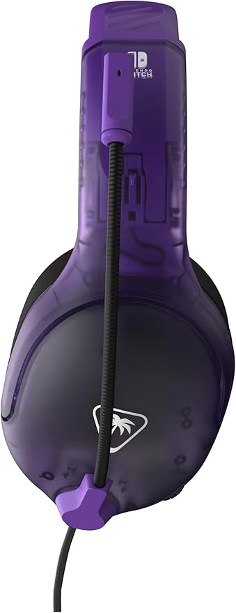Turtle Beach Airlite Fit Wired Gaming Headset: Officially Licensed for Nintendo Switch, Nintendo Switch Lite & OLED Model - Flip-to-Mute Mic, Over-Ear Comfort Cushions, 40mm Speakers - Ghost Purple