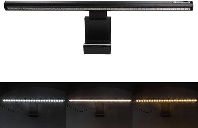 Monitor Light Bar, Computer Screen Light with 5 Color Temperatures and 3 Dimming Levels, USB Powered Eye Caring LED Desk Lamp for Office Home Study (300SA55)