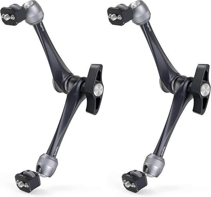 SMALLRIG Rosette Magic Arm 11 Inch with Ball Head, 1/4"-20 Screws, and Anti-Twist Pins, for Cameras/iPads/Monitors/LED Lights/Smartphones/Action Cameras, Max Load Capacity 3kg (Pack of 2)