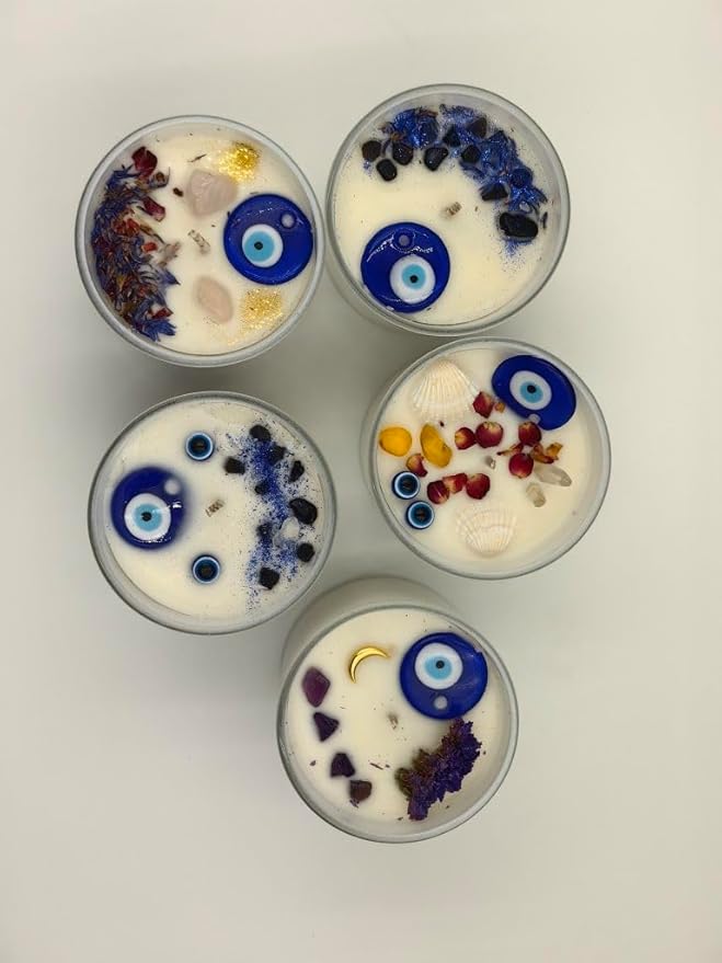 Evil Eye Candle - Unique Evil Eye Decor & Gifts | Protection Candle for Healing, Luck, Good Energy,Spiritual Protection | Ideal Gift for Home Meditation and Special Occasions