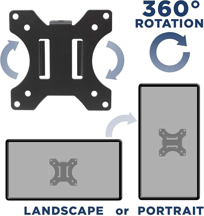Mount-It! Universal VESA Pole Mount | Full Motion TV Pole Bracket | VESA 75 100 | Fits TVs or Monitors Up to 32 Inches (Pack of 3)