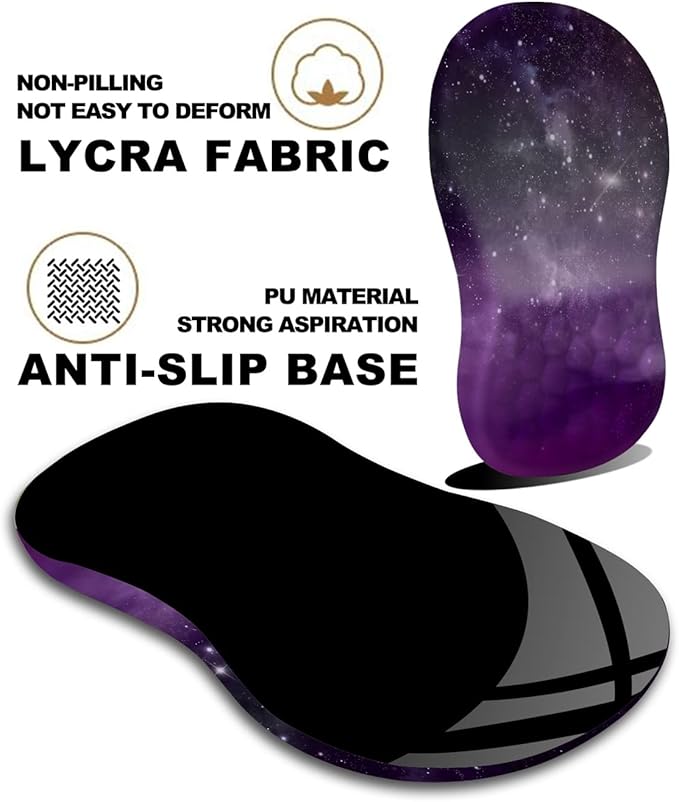 Mouse Pad Wrist Support, Ergonomic Mouse Pad with Massage Dot, Comfortable Computer Mouse Pad for Laptop, Wrist Rest Mousepad with Non-Slip PU Base for Office & Home, 12 x 8 in