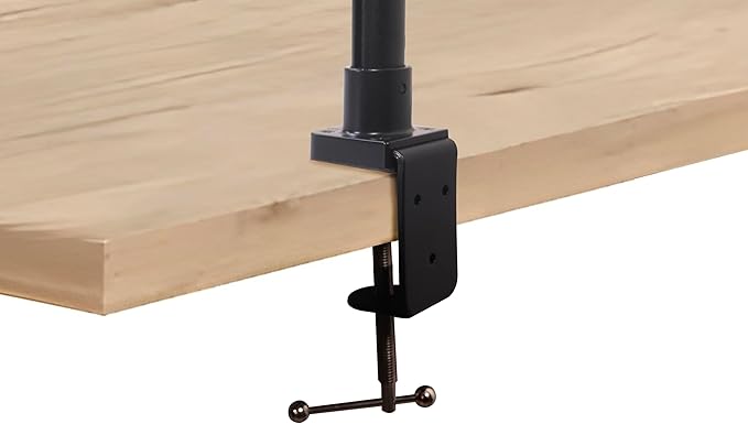 LED Desk Lamp with Clamp, Dimmable Clip On Light, Eye-Caring Gooseneck Task Lamp for Home Office, Study, Reading & Workbench, Adjustable Lighting for Small Desk – Black