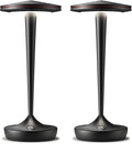 YHT 2Pack CordlessTable Lamps Rechargeable, 6000mAh Battery Portable LED Touch Led Table Lamp, 3-Color Stepless Dimming & Memory Function, for Outdoor, Dinning, Patio, Restaurant, Kitchen (2 Black)