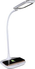 OttLite Prevention LED Desk Lamp with Wireless Charging - Designed to Reduce Eyestrain - Adjustable Flexible Neck, 3 Color Modes & Touch Controls - Crafting, Office Work, Reading & Studying