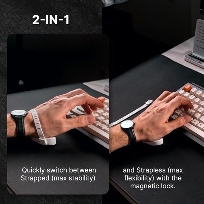 DELTAHUB Carpio G2.0 - Advanced Ergonomic Right-Handed Gaming Wrist Rest for Mouse - Superior Support for Serious Gamers - Anti-Fatigue, Smooth Glide (Large, Right, Blue)