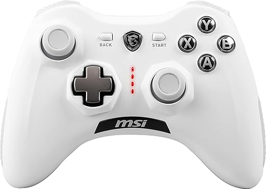 msi Force GC30V2 White Wireless Gaming Controller, Dual Vibration Motors, Dual Connection Modes, Interchangable D-Pads, Compatible with PC & Android