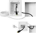 Mount-It! in-Wall TV Cable Management Kit with Recessed Power – Dual Outlet, USB-A and USB-C Ports, 9ft Cord, and Hand Saw – Easy, Safe Cable Management for Organized TV and Home Theater Setups