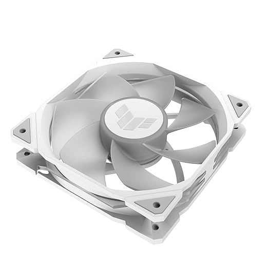 ASUS TUF Gaming TR120 120mm ARGB White Reverse Fan Blade Triple Pack 28mm Fan Frame, 2.75mm H2O Static Pressure, 76.3 CFM Airflow, Double-Layer LED Array, Flexible Side Pattern, Aura sync, PWM