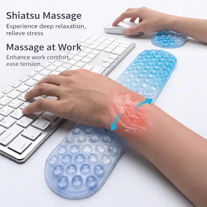 Cute Ergonomic Gel Jelly Wrist Rest for Office & Gaming, Support to Relieve Wrist Fatigue, Non-Slip Gel Pad for All-Day Typing Comfort, Won’t Flatten or Lose Shape After Long-Term Use