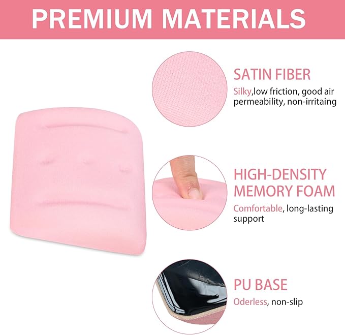 VAGAU Wrist Rests for Laptop, Wrist Support for Keyboard and Mouse, Ergonomic Memory Foam Wrist Pads for Laptop, Office, Computer, Comfortable Typing Support (Pink)