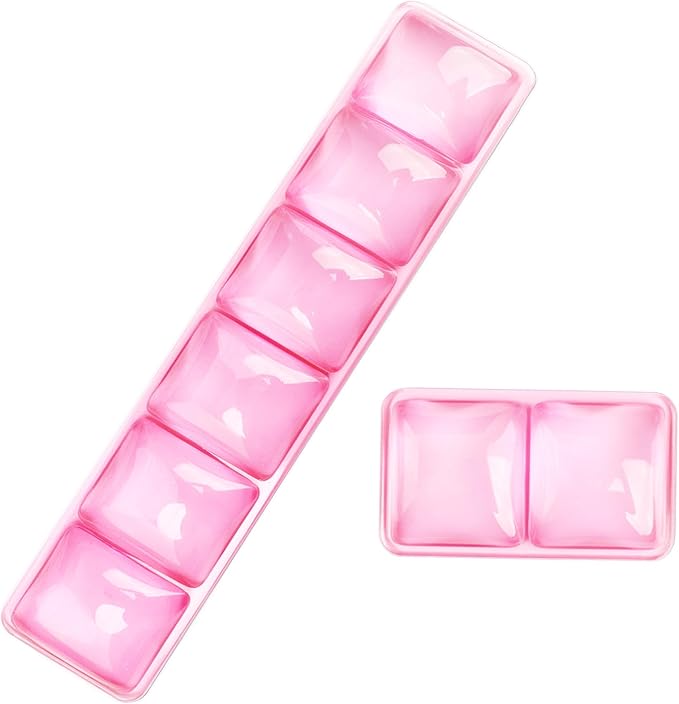 Gel Wrist Rest for Keyboard and Mouse Square Pink Plaid Clear Keyboard Wrist Rest Transparent Ergonomic Cute Checkered Mouse Wrist Pad Silicone Non-Slip Support for Computer Laptop Gaming Home Office