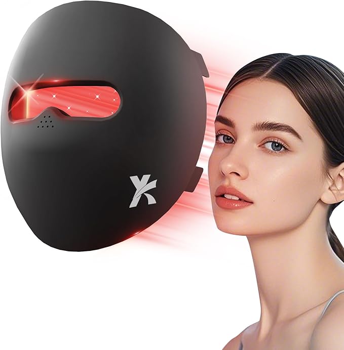 Red Light Therapy Mask for Face, LED Face Mask, Infrared & Red Light Therapy for Face, Portable Redlight Facial Device