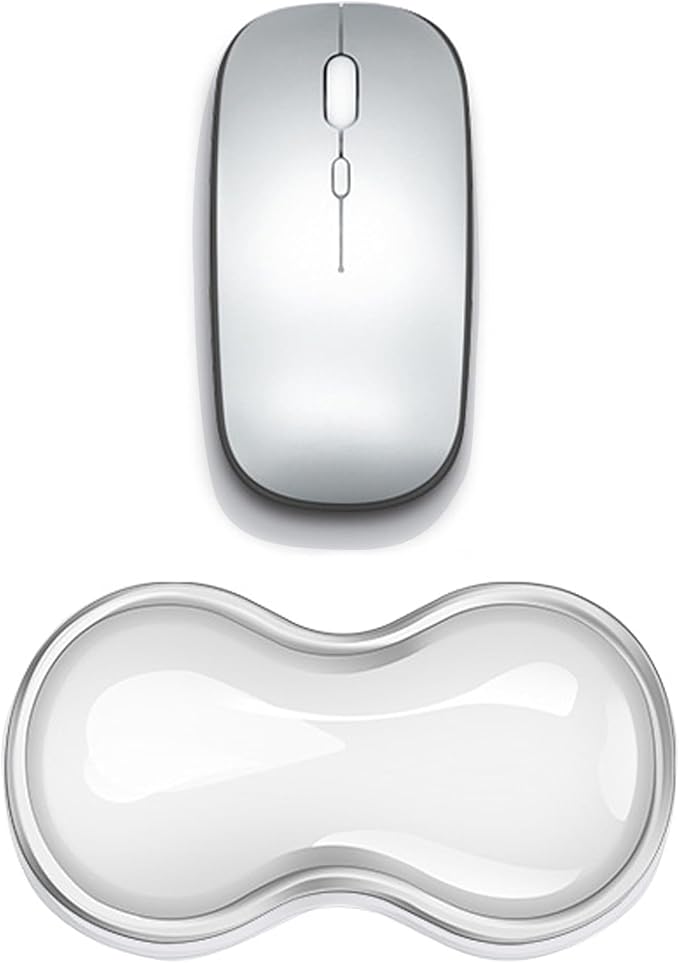 Clear Gel Mouse Wrist Rest, Wrist Support Wrist Pad for Typing, Ergonomic Cool Wrist Rest for Mouse, Hand Mouse Wrist Rest for Office, Gaming, Computer, Laptop - Transparent