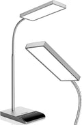 LEPOWER Desk Lamp, 800LM LED for Home Office, 12W Reading for Desk, Eye-Caring Light, Touch Table Gooseneck Lamp, 50 Lighting Modes, Bright for Bedroom, Study (Grey)