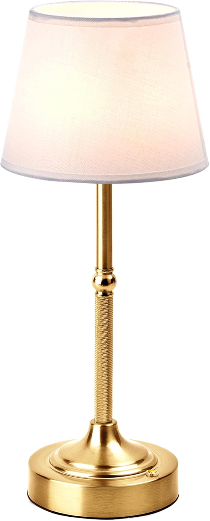 LUTEC Cordless Table Lamp, Battery Operated Lamp with 3 Color Temps and Stepless Dimming, 5200mAh Portable Rechargeable Table Lamp for Restaurant/Bedroom/Bars/Outdoor (Brushed Gold)