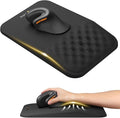 ProtoArc Ergonomic Mouse Pad with Wrist Rest, MP50 Mousepad with Massage Design, Soft Memory Foam and Non-Slip PU Base for Desk, Home, Office, 12x8 Inches, Black