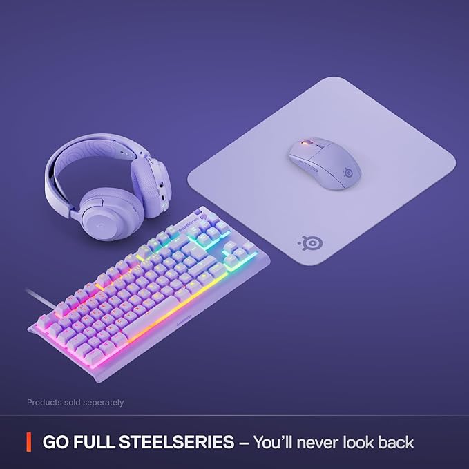 SteelSeries QcK Cloth Gaming Mouse Pad - Exclusive Micro-Woven Surface - Optimized for Gaming Sensors - Maximum Control - Size M - Lavender
