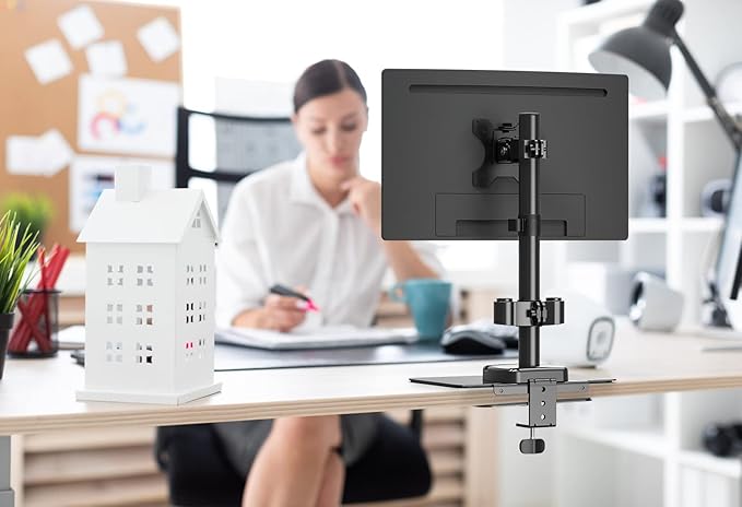 MOUNT PRO Monitor Mount Reinforcement for Thin Desk and Other Fragile Table Tops, Steel Bracket Plate Fits Monitor Arm Desk Stand C Clamp Installation