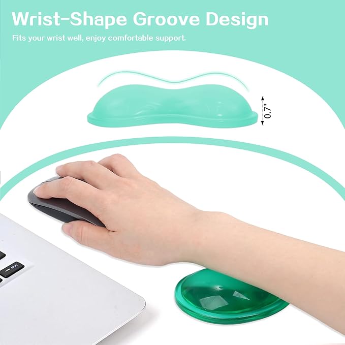 Gel Keyboard & Mouse Wrist Rest Set - Keyboard Wrist Rest Pad & Mouse Support for Office Gaming Pad Computer Laptop Ergonomic Comfortable- Pad Set (Mouse Support Only)