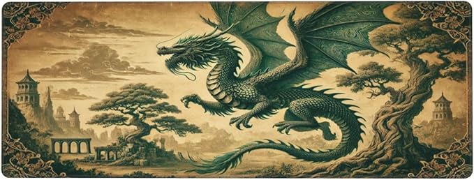 Dragon Mouse Pad XL Large Mousepad Non Slip Rubber Base Desk Mat for Laptop Computer Gaming 31.5" X 12"
